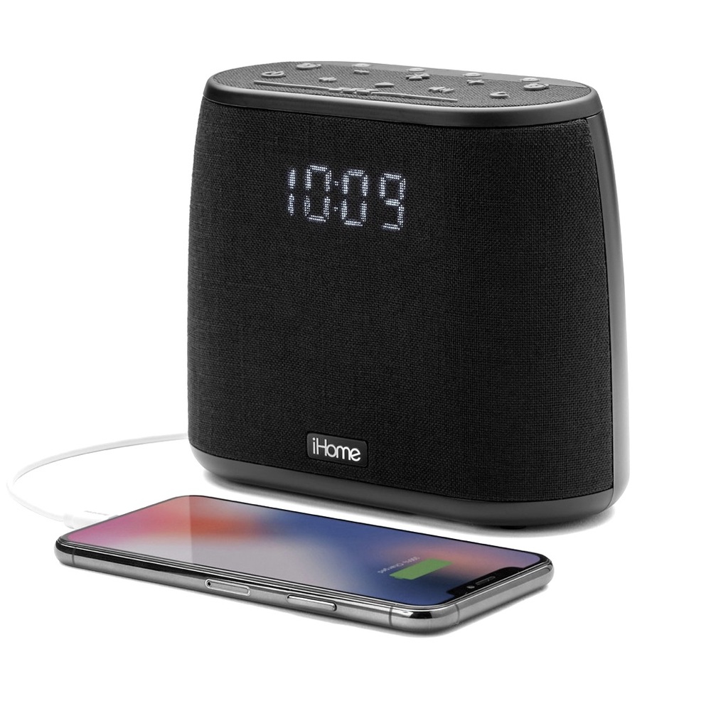 iHome Bluetooth Dual Alarm Clock Radio with Speakerphone & USB Port